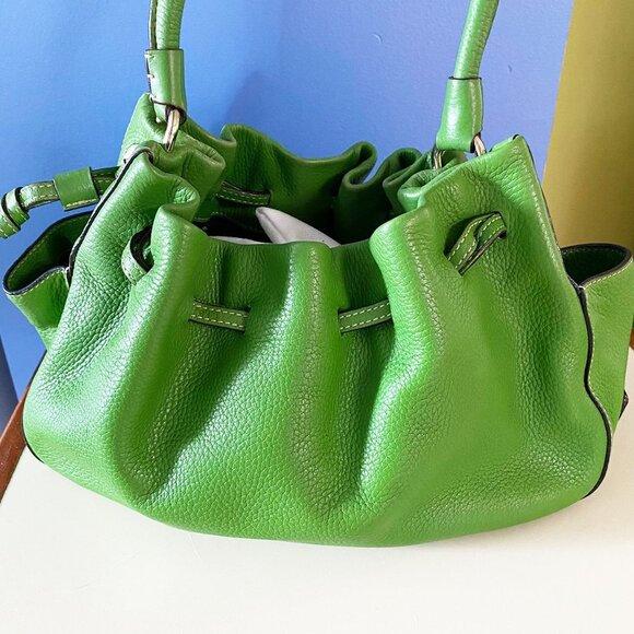 kate spade Handbags - Kate Spade Drawstring Large Green Bag